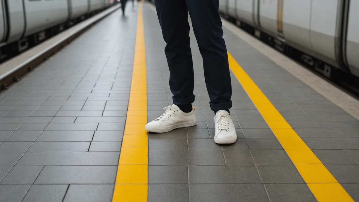 Urban Flat commuter shoe worn daily